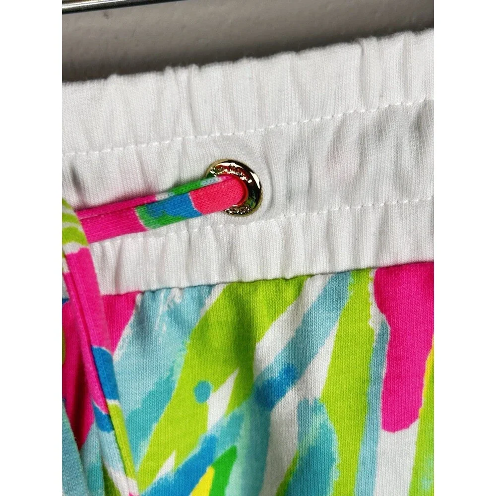 Lilly Pulitzer Zia Pink Green Vibrant Terry Skirt Size XL ~ EUC pockets Tropical